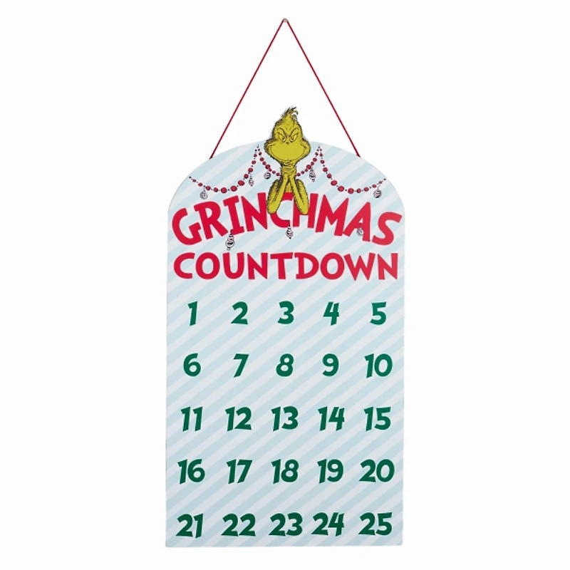 Grinchmas Countdown Wall Plaque