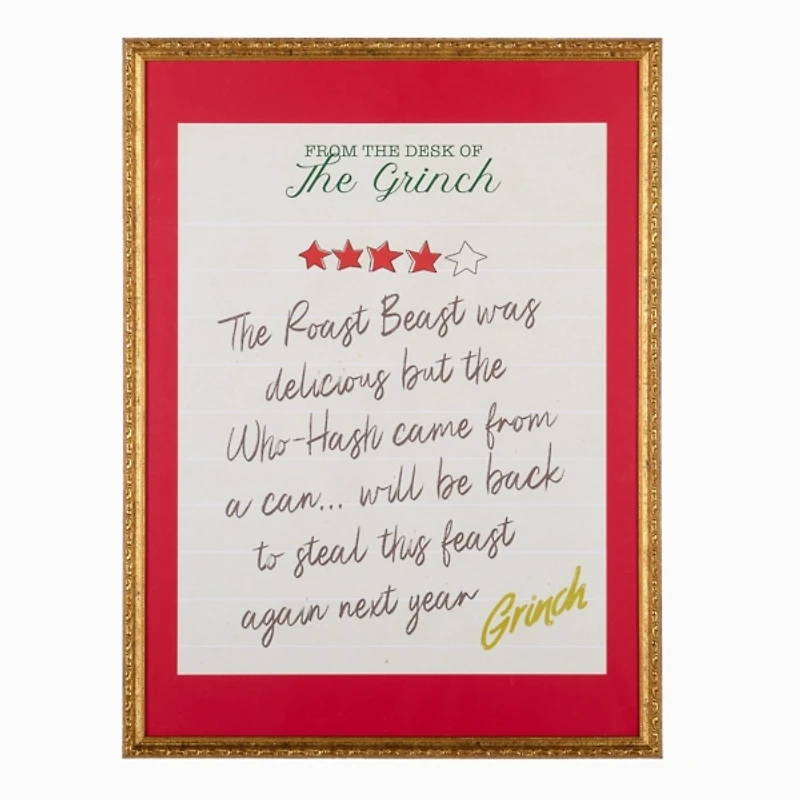 From the Desk of the Grinch Wall Plaque