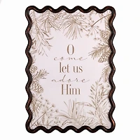 Let Us Adore Him Wavy Framed Wall Plaque