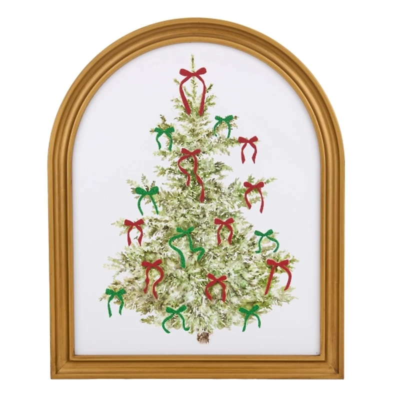 Bow Christmas Tree Arch Framed Art Print
