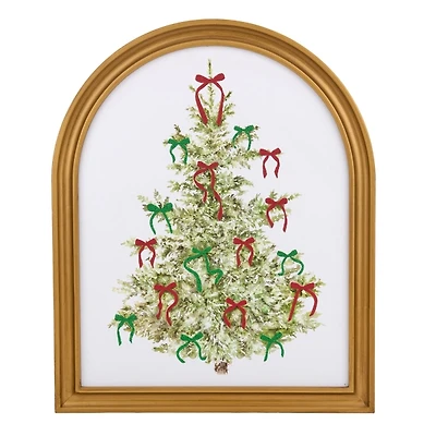 Bow Christmas Tree Arch Framed Art Print