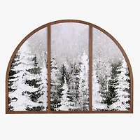 Winter Forest Paneled Arch Framed Art Print