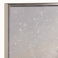 Snowy Forest Road Framed Canvas Art Print