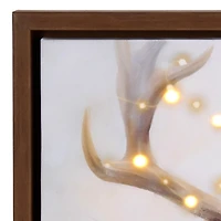 LED Twinkle Reindeer Framed Canvas Art Print