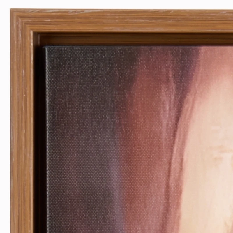 LED Christmas Tree Window Framed Canvas Art Print