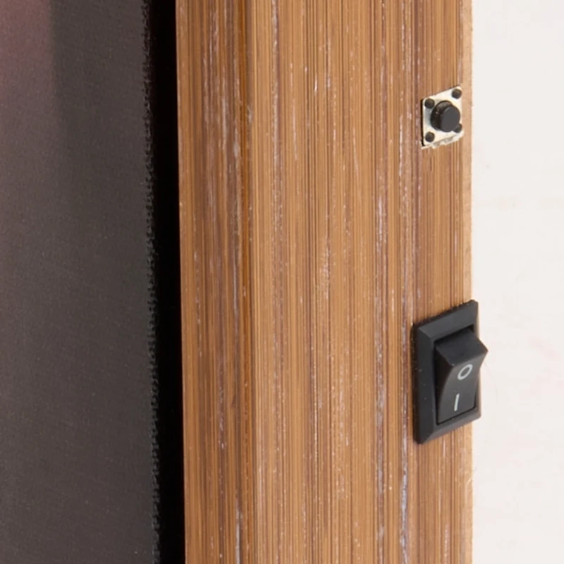 LED Christmas Tree Window Framed Canvas Art Print