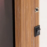 LED Christmas Tree Window Framed Canvas Art Print