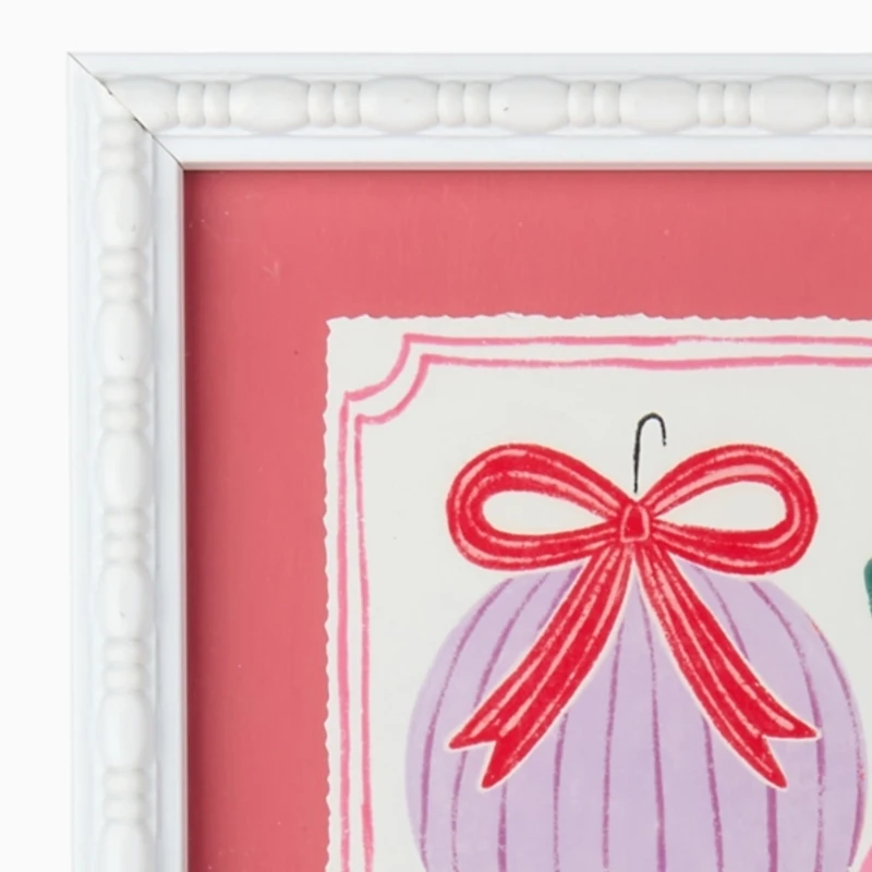Ornaments with Bows Framed Art Print