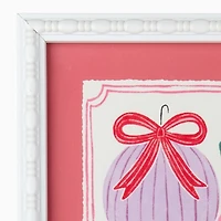 Ornaments with Bows Framed Art Print