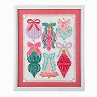 Ornaments with Bows Framed Art Print
