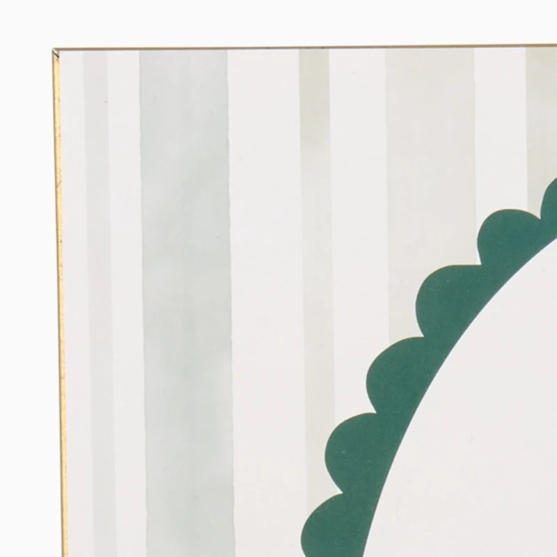 Scalloped Oval Christmas Tree Framed Art Print