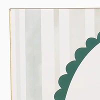 Scalloped Oval Christmas Tree Framed Art Print