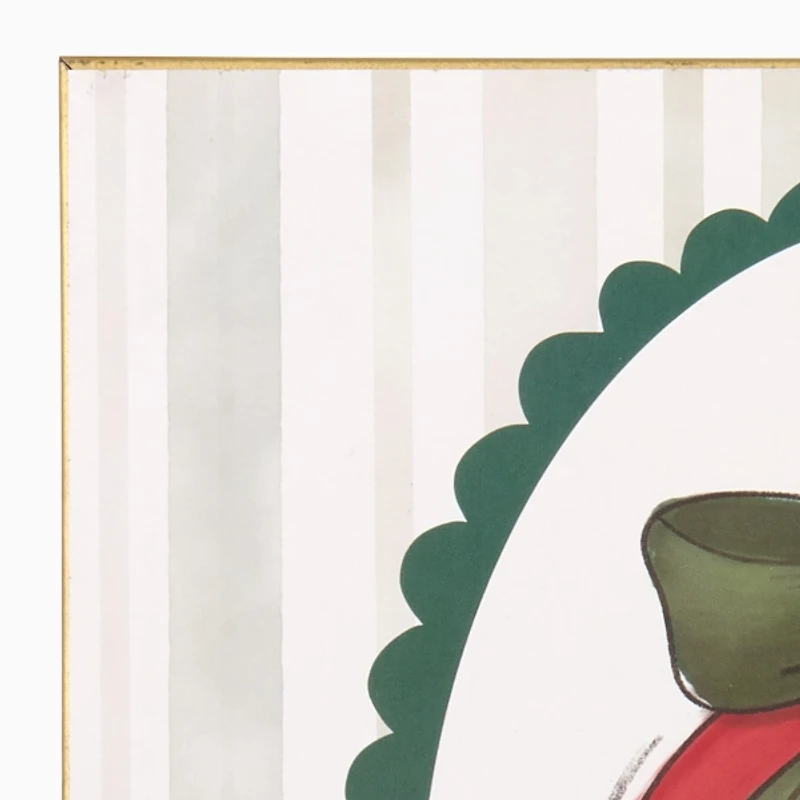 Scalloped Oval Ornament Framed Art Print