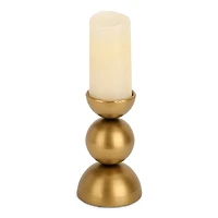 Gold Orb Pillar Candle Holder