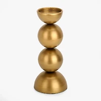 Gold Orb Pillar Candle Holder, 11 in.