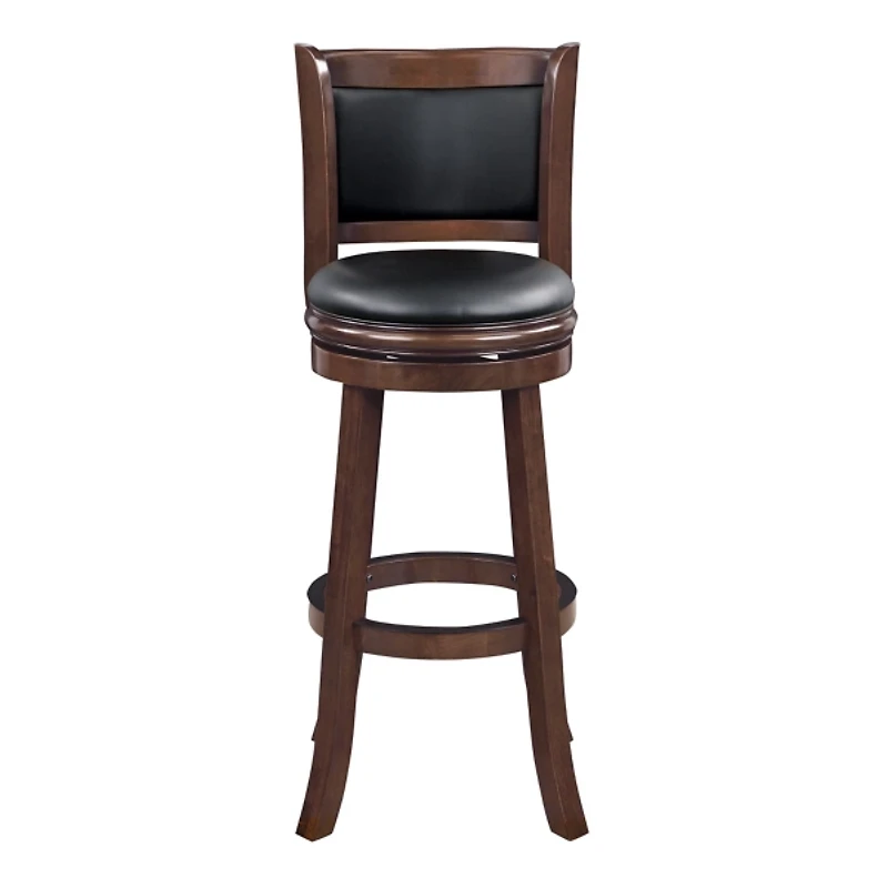 Walnut Wood Extra Tall Swivel Bar Stool