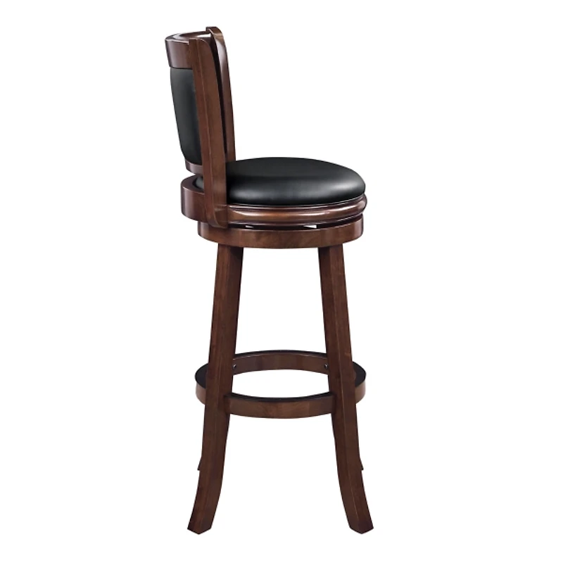 Walnut Wood Extra Tall Swivel Bar Stool