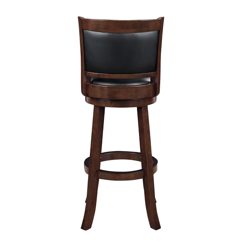Walnut Wood Extra Tall Swivel Bar Stool
