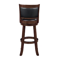 Walnut Wood Extra Tall Swivel Bar Stool