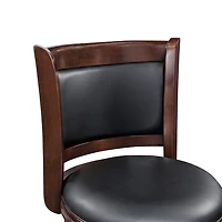 Walnut Wood Extra Tall Swivel Bar Stool