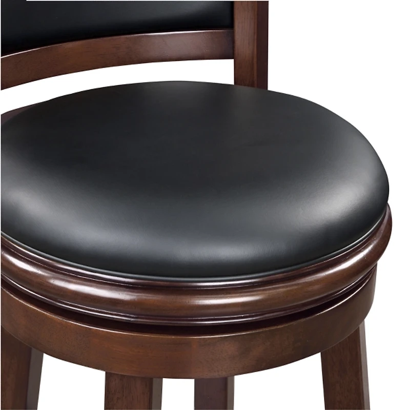 Walnut Wood Extra Tall Swivel Bar Stool