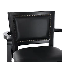 Black Faux Leather Swivel Extra Tall Bar Stool