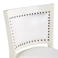 White Faux Leather Bristol Swivel Counter Stool