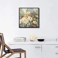 Calico Fields Black Framed Canvas Art Print, 18x18
