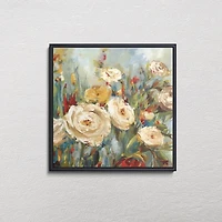 Calico Fields Black Framed Canvas Art Print, 18x18