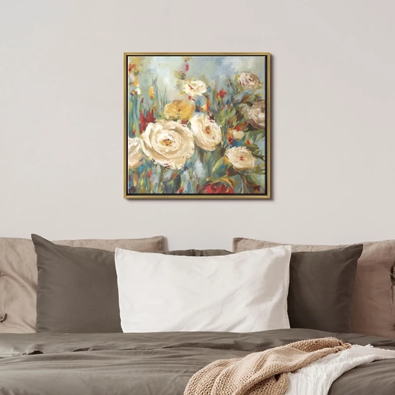 Calico Fields Gold Framed Canvas Art Print