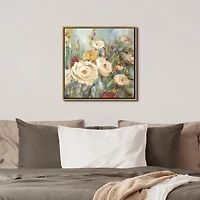 Calico Fields Gold Framed Canvas Art Print