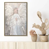 My Angel Gold Framed Canvas Art Print