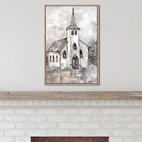 Light Within Tan Framed Canvas Art Print