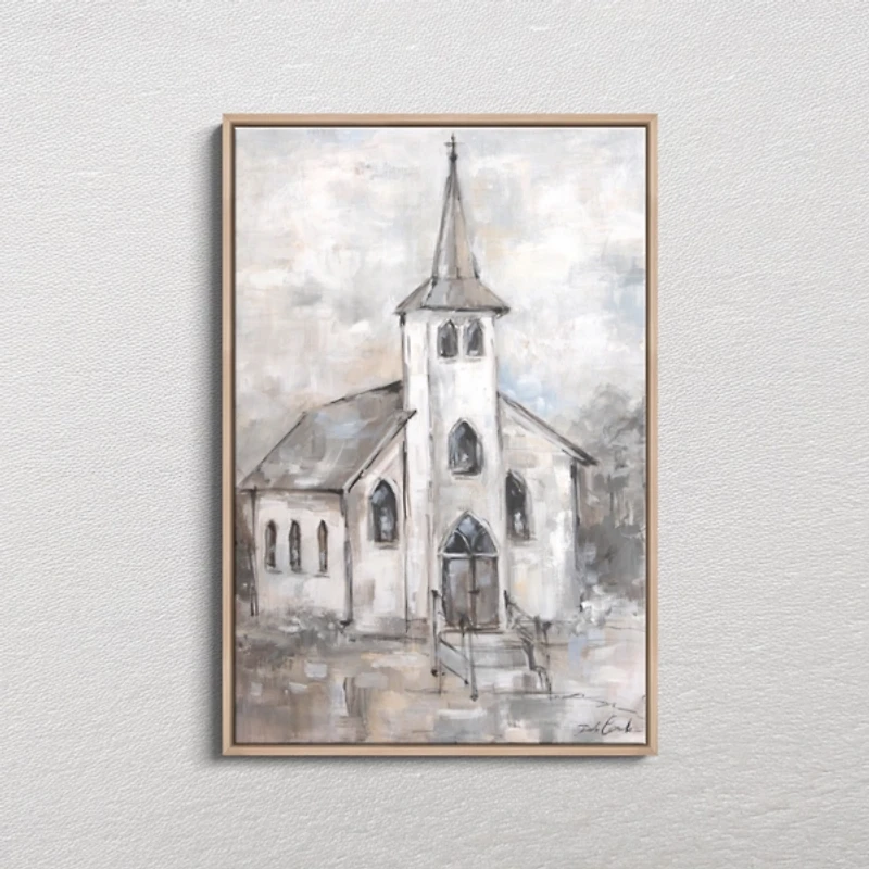 Light Within Tan Framed Canvas Art Print