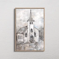 Light Within Tan Framed Canvas Art Print