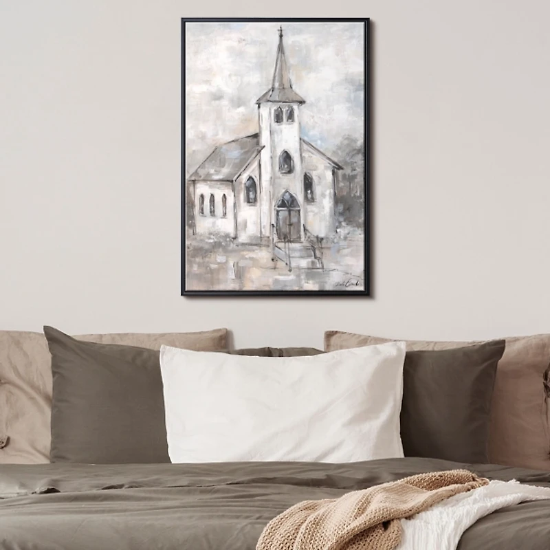 Light Within Black Framed Canvas Art Print, 26x40