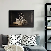Butterfly Pages Framed Canvas Art Print