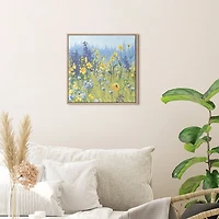 Joyful in July Wood Framed Canvas Art Print