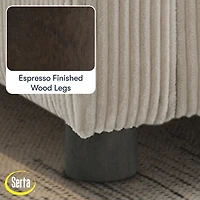 Davina Beige Upholstered Convertible Loveseat