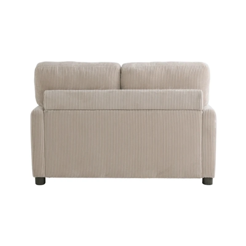 Davina Beige Upholstered Convertible Loveseat