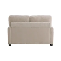 Davina Beige Upholstered Convertible Loveseat
