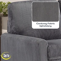 Davina Gray Upholstered Convertible Loveseat