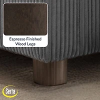 Davina Gray Upholstered Convertible Loveseat