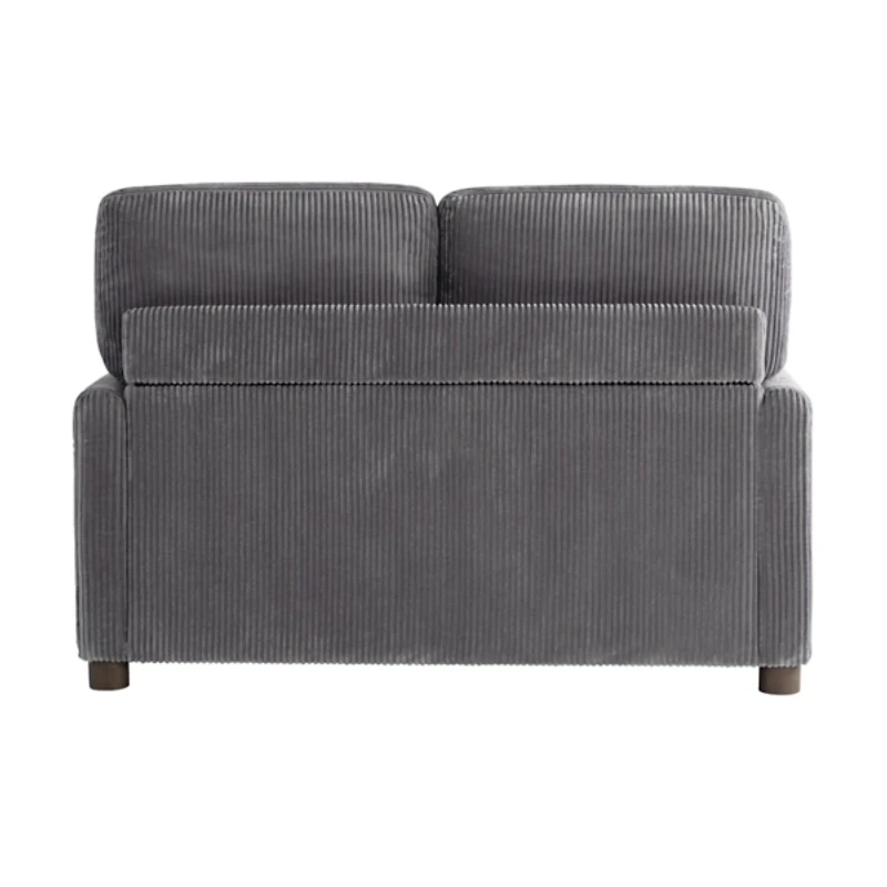 Davina Gray Upholstered Convertible Loveseat