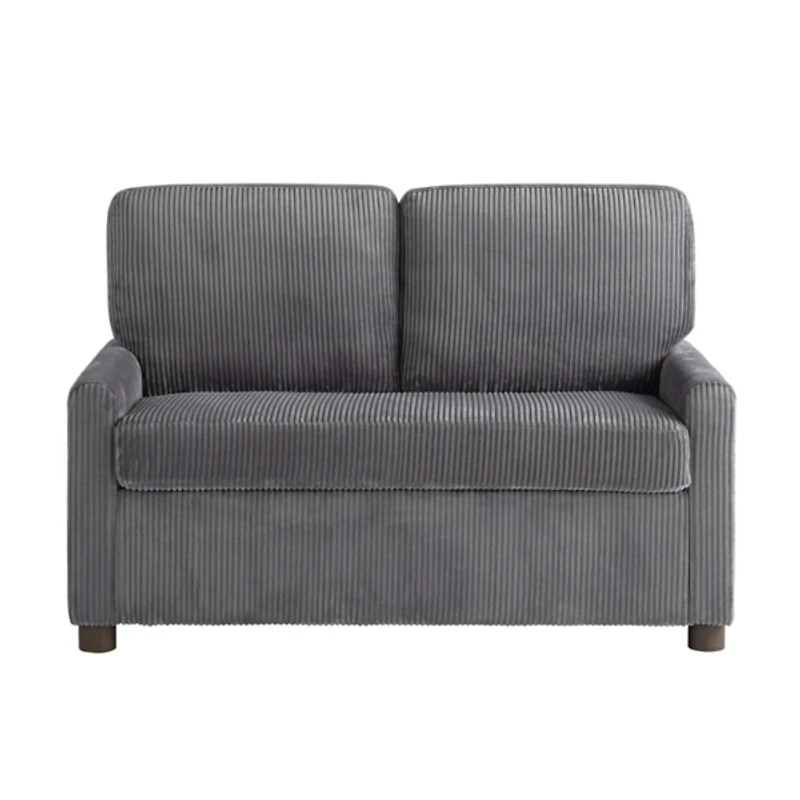 Davina Gray Upholstered Convertible Loveseat
