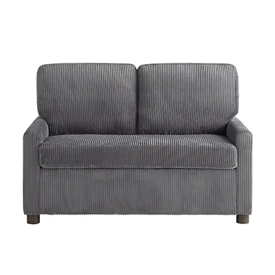 Davina Gray Upholstered Convertible Loveseat