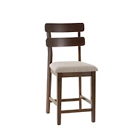 Brown Wood Drury Counter Stools, Set of 2