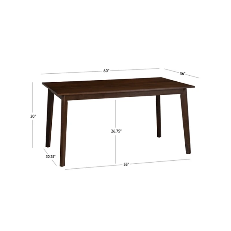 Brown Wood Drury Dining Table