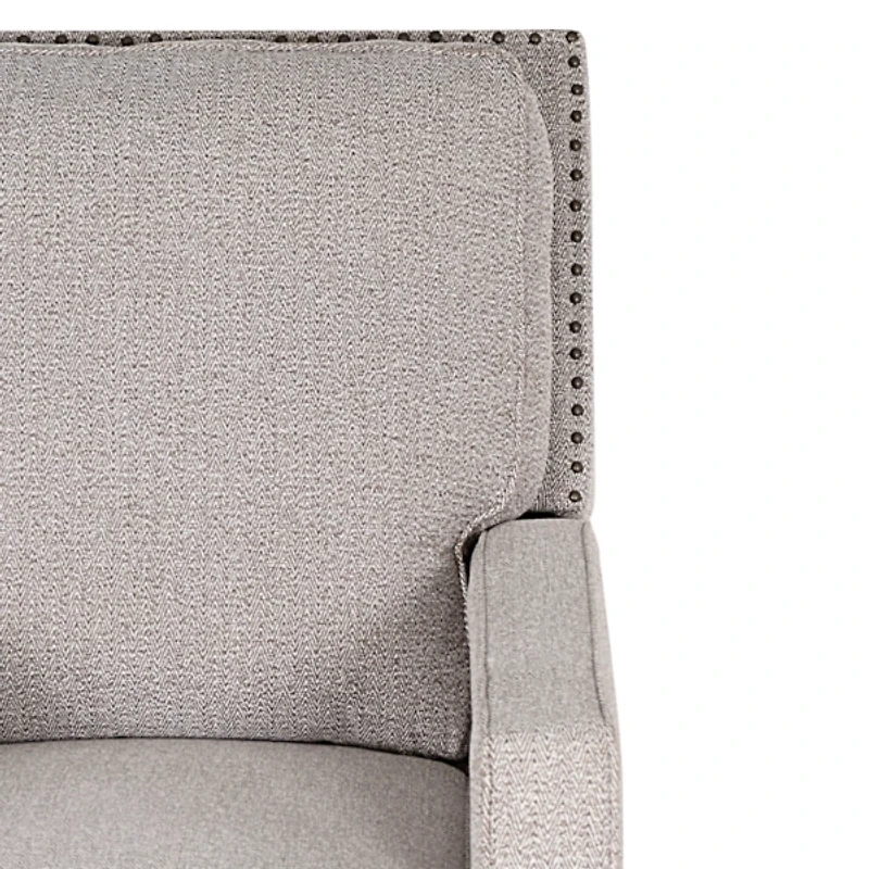 Gray Upholstered Push-Back Cerone Recliner