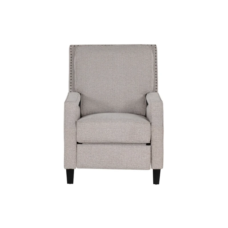 Gray Upholstered Push-Back Cerone Recliner